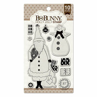 BoBunny - Christmas - Clear Acrylic Stamps - Holly Jolly