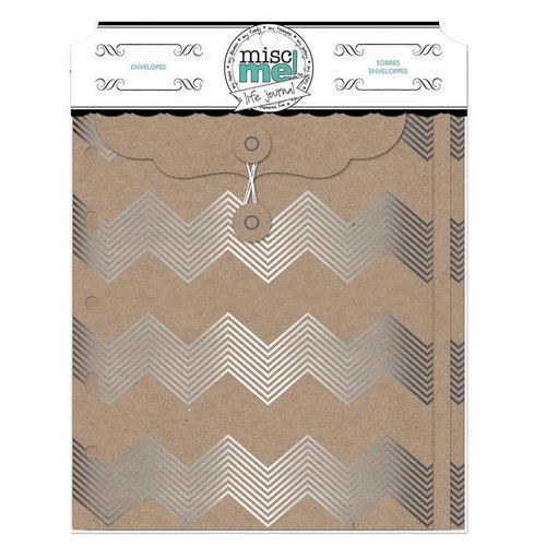 BoBunny - Misc Me Collection - Envelopes - Silver and Kraft