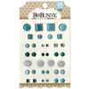 BoBunny - Double Dot Collection - Brads - Aqua