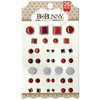 BoBunny - Double Dot Collection - Brads - Ruby Red
