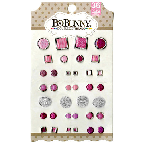 BoBunny - Double Dot Collection - Brads - Think Pink