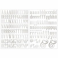 Bo Bunny - Foil Rub Ons - Alphabet - Silver