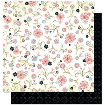Bo Bunny Press - Alissa Collection - 12 x 12 Double Sided Paper - Alissa Twirls