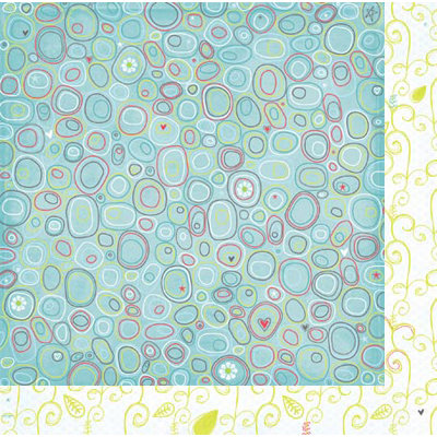Bo Bunny Press - Alora Collection - 12 x 12 Double Sided Paper - Bubbles