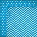BoBunny - Double Dot Designs Collection - 12 x 12 Double Sided Paper - Chevron - Brilliant Blue