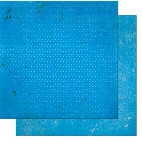 BoBunny - Double Dot Designs Collection - 12 x 12 Double Sided Paper - Vintage - Brilliant Blue