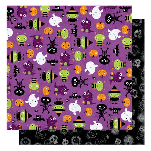 Bo Bunny Press - Boo Crew Collection - Halloween - 12 x 12 Double Sided Paper - Boo Crew Ghoul Friends