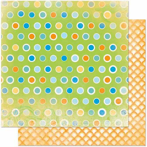 Bo Bunny Press - Barefoot and Bliss Collection - 12 x 12 Double Sided Paper - Dot