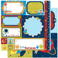 Bo Bunny Press - Blast Off Collection - 12 x 12 Double Sided Paper - Cut Outs
