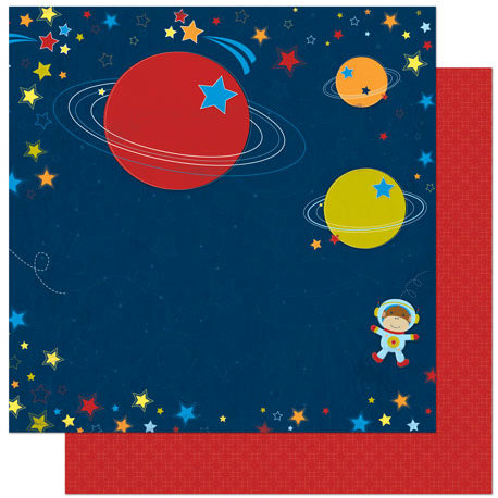 Bo Bunny Press - Blast Off Collection - 12 x 12 Double Sided Paper - Orbit