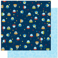 Bo Bunny Press - Blast Off Collection - 12 x 12 Double Sided Paper - U.F.O.