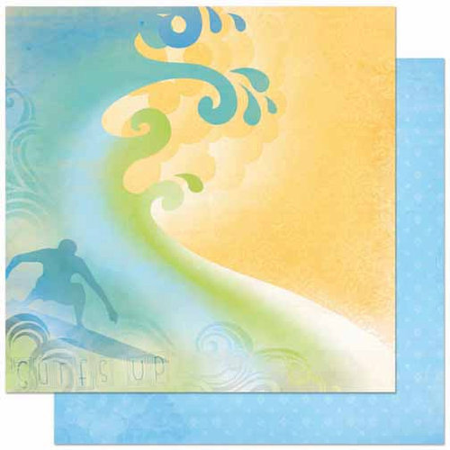 Bo Bunny Press - Barefoot and Bliss Collection - 12 x 12 Double Sided Paper - Surf