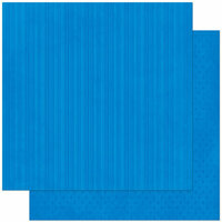 Bo Bunny Press - Double Dot Designs Collection - 12 x 12 Double Sided Paper - Stripe - Blueberry