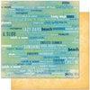 Bo Bunny Press - Barefoot and Bliss Collection - 12 x 12 Double Sided Paper - Word