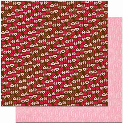 Bo Bunny Press - Crazy Love Collection - Valentine - 12 x 12 Double Sided Paper - Crazy Love Conversation