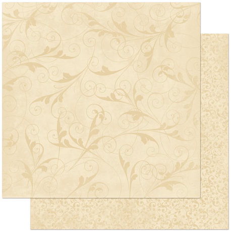 Bo Bunny - Double Dot Designs Collection - 12 x 12 Double Sided Paper - Flourish - Chiffon