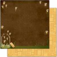 Bo Bunny - Camp-A-Lot Collection - 12 x 12 Double Sided Paper - Fireflies
