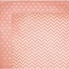 BoBunny - Double Dot Designs Collection - 12 x 12 Double Sided Paper - Chevron - Coral