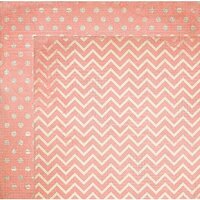 BoBunny - Double Dot Designs Collection - 12 x 12 Double Sided Paper - Chevron - Coral