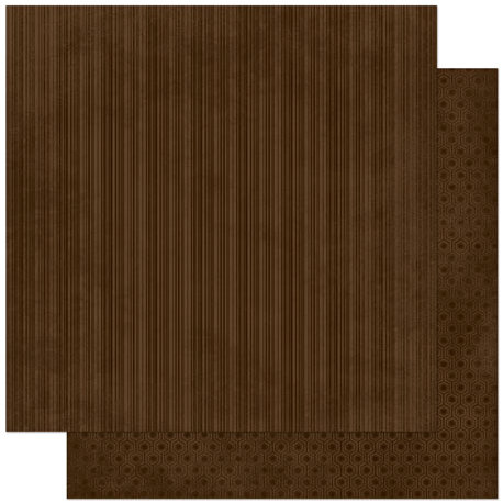Bo Bunny Press - Double Dot Designs Collection - 12 x 12 Double Sided Paper - Stripe - Coffee