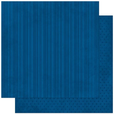 Bo Bunny - Double Dot Designs Collection - 12 x 12 Double Sided Paper - Stripe - Dark Denim