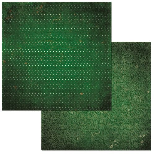 BoBunny - Double Dot Designs Collection - 12 x 12 Double Sided Paper - Vintage - Evergreen