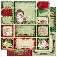 Bo Bunny Press - Father Christmas Collection - 12 x 12 Double Sided Paper - Cut Outs
