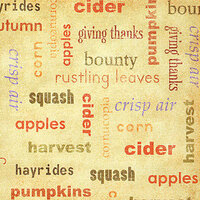 Bo Bunny Press - Fall Festival Collection - 12x12 Paper - Fall Festival Words