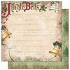 Bo Bunny Press - Father Christmas Collection - 12 x 12 Double Sided Paper - Jingle Bells