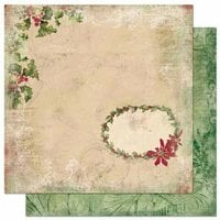 Bo Bunny Press - Father Christmas Collection - 12 x 12 Double Sided Paper - Poinsettia