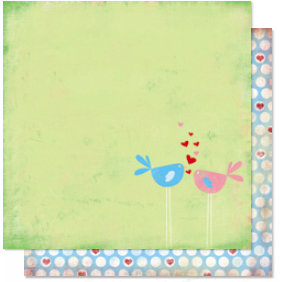 Bo Bunny Press - Flirty Collection - 12 x 12 Double Sided Paper - Flirty Birds