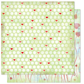 Bo Bunny Press - Flirty Collection - 12 x 12 Double Sided Paper - Flirty Dots, CLEARANCE
