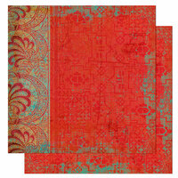 Bo Bunny Press - Gypsy Collection - 12 x 12 Double Sided Paper - Gypsy Saffron