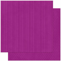 Bo Bunny Press - Double Dot Designs Collection - 12 x 12 Double Sided Paper - Stripe - Grape