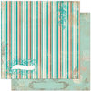Bo Bunny Press - Gabrielle Collection - 12 x 12 Double Sided Paper - Stripe