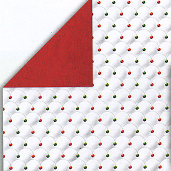 Bo Bunny Press - Holiday Magic Collection - Christmas - 12x12 Double Sided Shimmer Paper - Dot