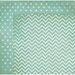 BoBunny - Double Dot Designs Collection - 12 x 12 Double Sided Paper - Chevron - Island Mist