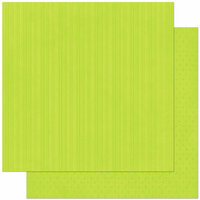 Bo Bunny Press - Double Dot Designs Collection - 12 x 12 Double Sided Paper - Stripe - Kiwi