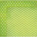 BoBunny - Double Dot Designs Collection - 12 x 12 Double Sided Paper - Chevron - Kiwi