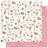 Bo Bunny Press - Love Bandit Collection - 12 x 12 Double Sided Paper - Love Bandit Love U Deerly, CLEARANCE