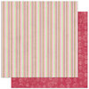 Bo Bunny Press - Love Bandit Collection - 12 x 12 Double Sided Paper - Love Bandit Stripe