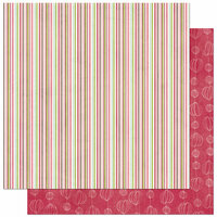 Bo Bunny Press - Love Bandit Collection - 12 x 12 Double Sided Paper - Love Bandit Stripe