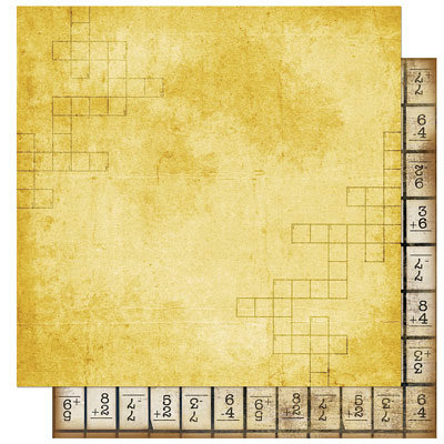 Bo Bunny Press - Learning Curve Collection - 12 x 12 Double Sided Paper - Learning Curve Crossword
