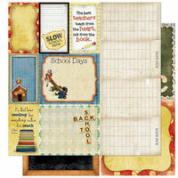 Bo Bunny Press - Learning Curve Collection - 12 x 12 Double Sided Paper - Learning Curve Cut Outs