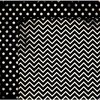 BoBunny - Double Dot Designs Collection - 12 x 12 Double Sided Paper - Chevron - Licorice