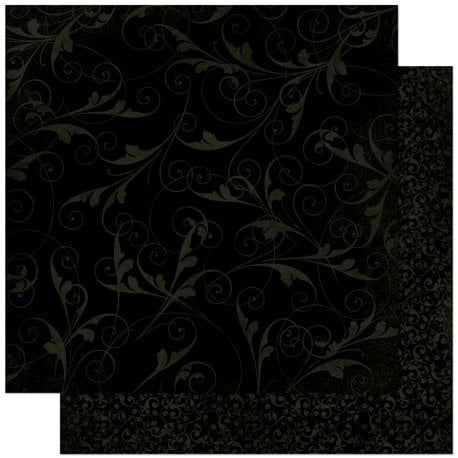 Bo Bunny - Double Dot Designs Collection - 12 x 12 Double Sided Paper - Flourish - Licorice