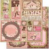 Bo Bunny - Little Miss Collection - 12 x 12 Double Sided Paper - Cut Outs