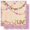 Bo Bunny - Smoochable Collection - 12 x 12 Double Sided Paper - Lovin' You