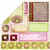 Bo Bunny Press - My Darling Collection - 12 x 12 Double Sided Paper - My Darling Cut Outs, CLEARANCE