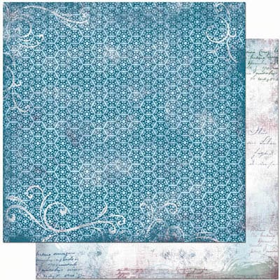 Bo Bunny Press - Midnight Frost Collection - Christmas - 12 x 12 Double Sided Paper - Midnight Frost Ice